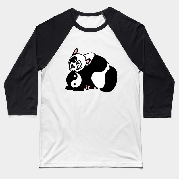 Zen Panda Bear Baseball T-Shirt by imphavok